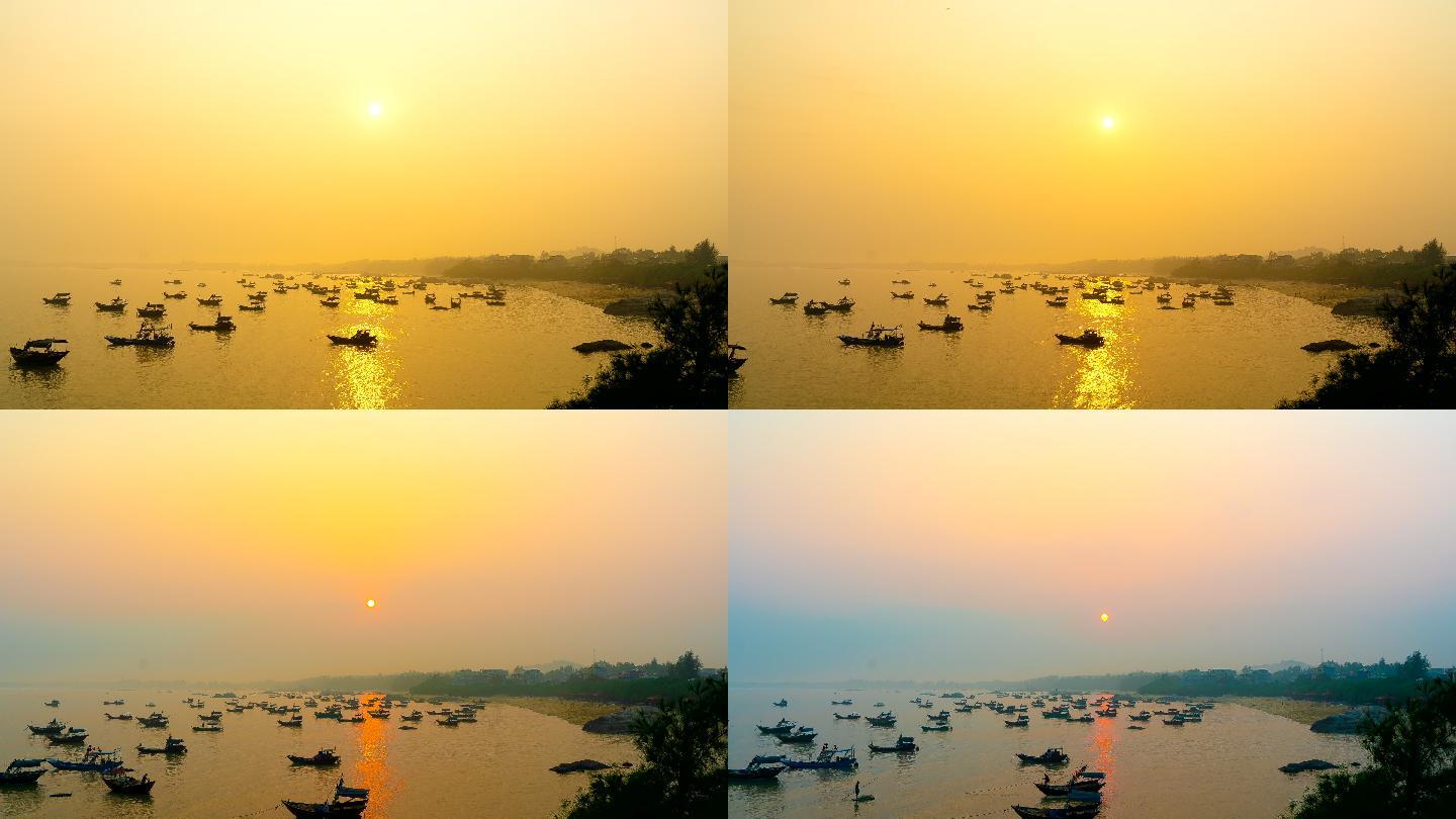 广西钦州三娘湾美丽的日落