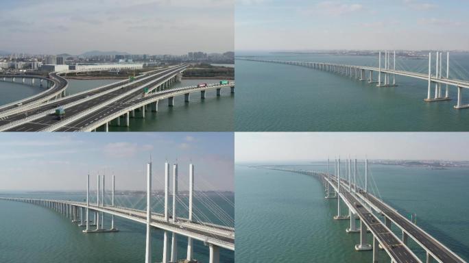 青岛胶州湾跨海大桥4k航拍log打包文件