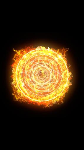 抖音循环火焰魔法阵特效素材视频素材