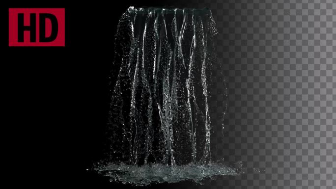 瀑布3D水流-24带通道