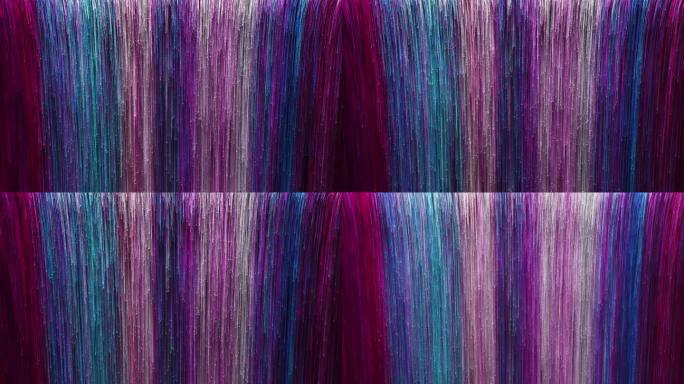 592 4K五彩粒子瀑布舞台晚会年会新年