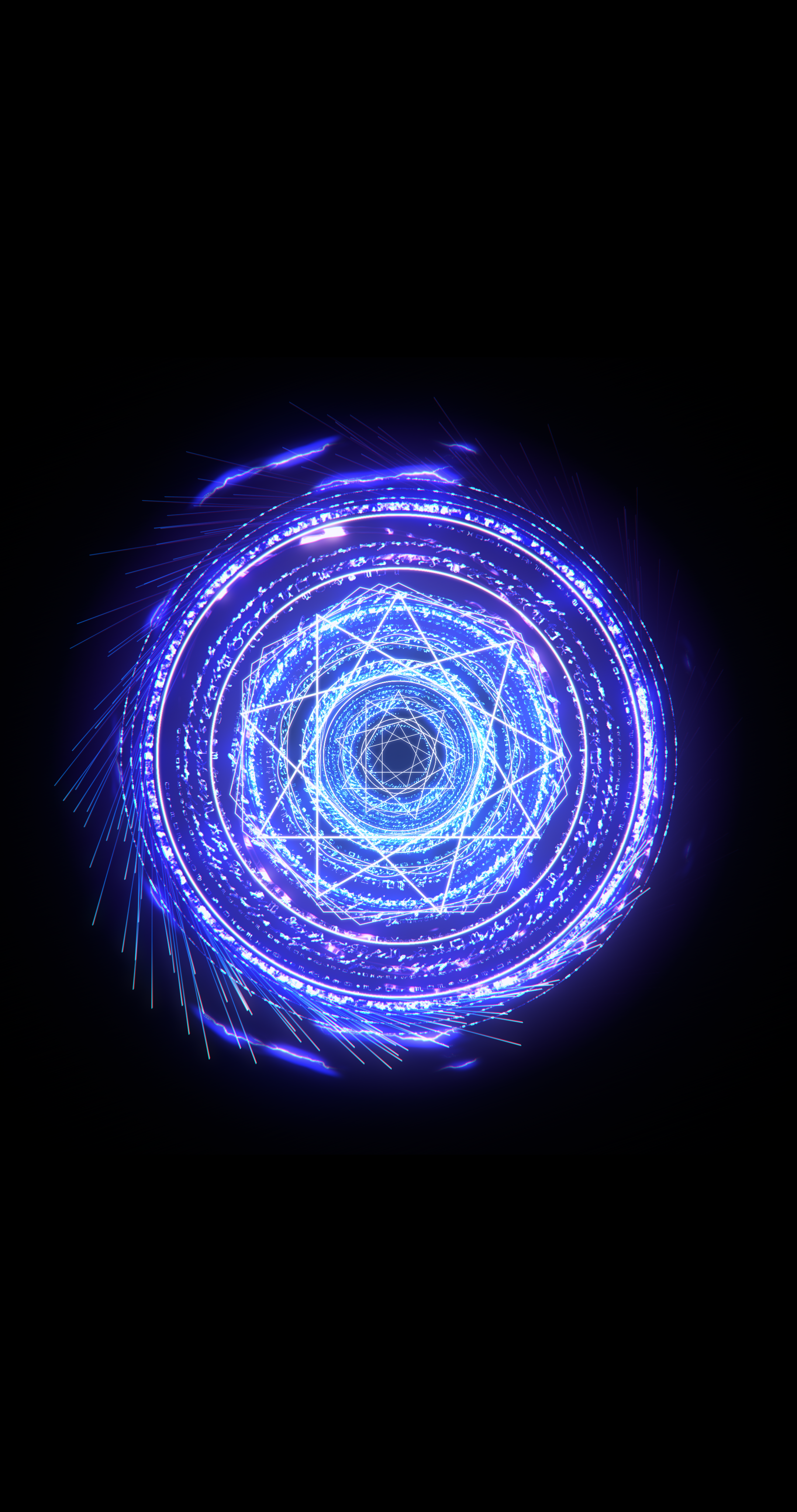 4k循环科技蓝色法阵特效素材