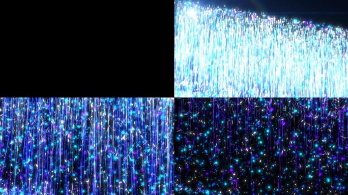 4K下上冰雪粒子魔法拉锁转场特效素材