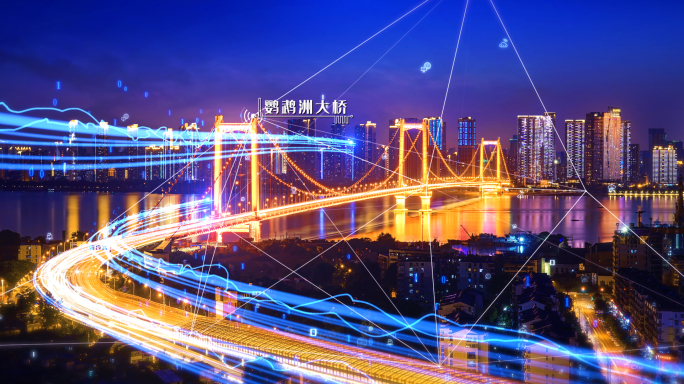 原创2K科技城市光线展示武汉