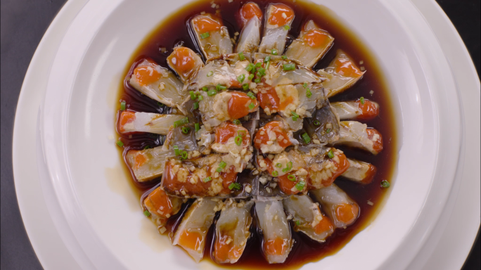 美食上海宁波菜海鲜生腌梭子蟹