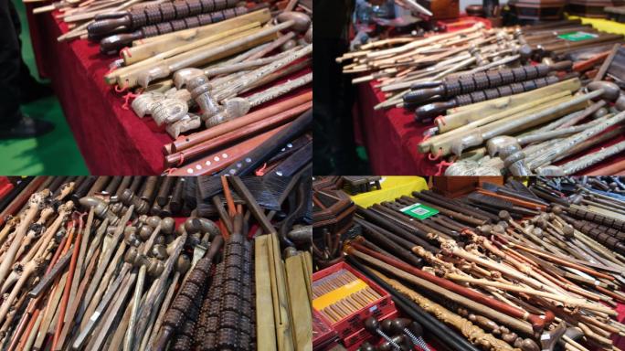 拐杖木槌按摩原木制品竹制品