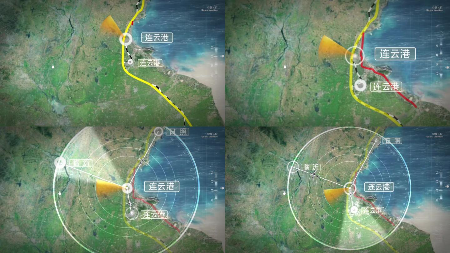 中国连云港科技辐射地图海水
