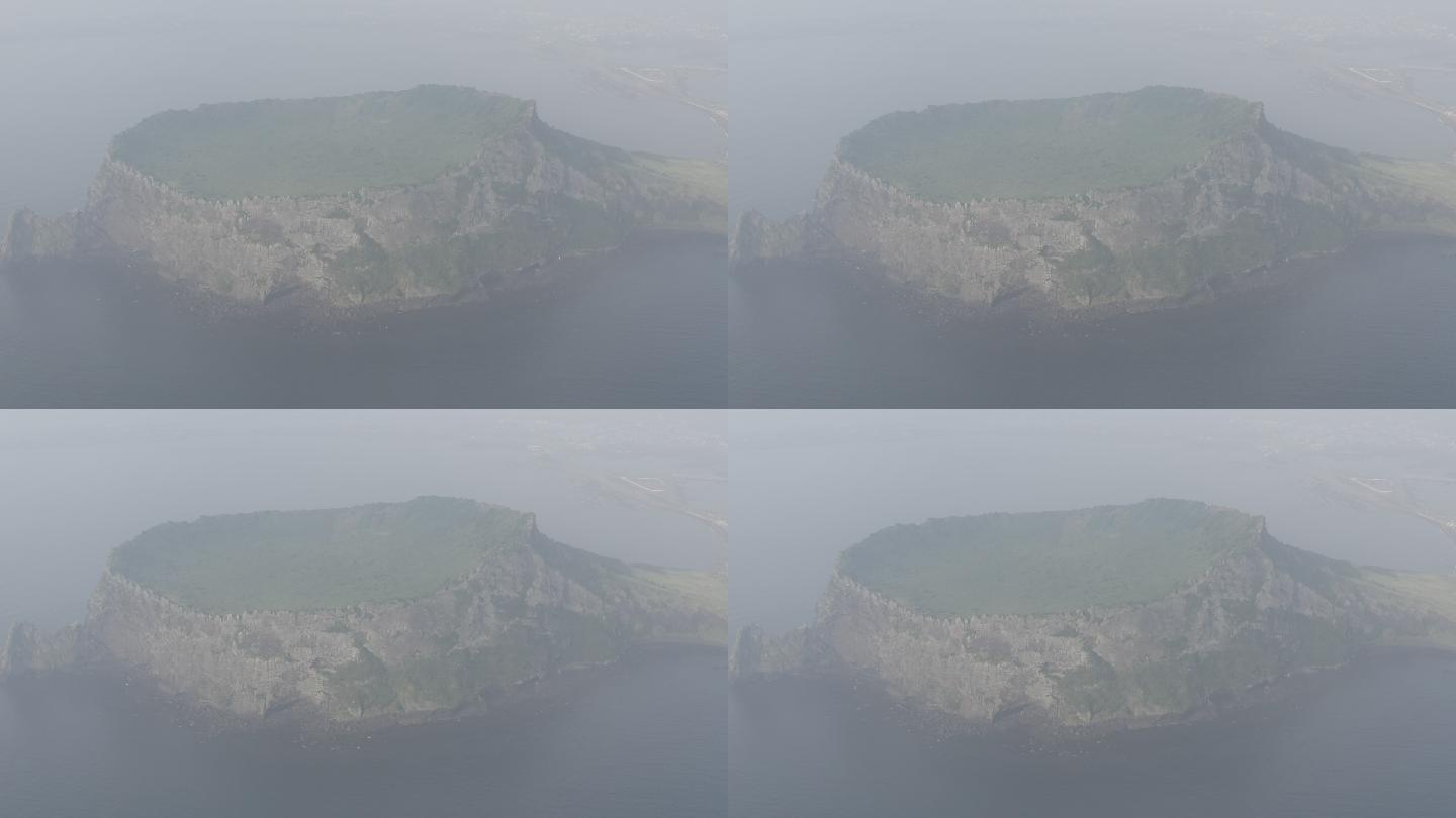 4K原素材-航拍蓝色大海悬崖峭壁