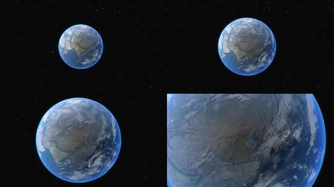 青岛莱西市宣传片地球俯冲定位地图缩放