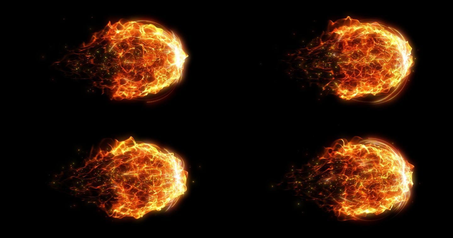 4k金黄色火焰能量罩特效素材