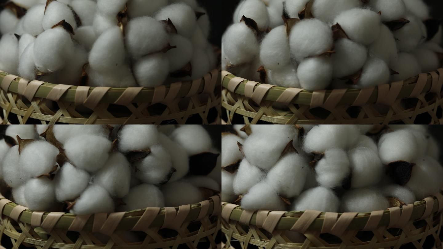 竹筐里的棉花