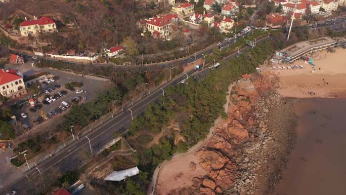 4K-原素材-青岛海岸线公路