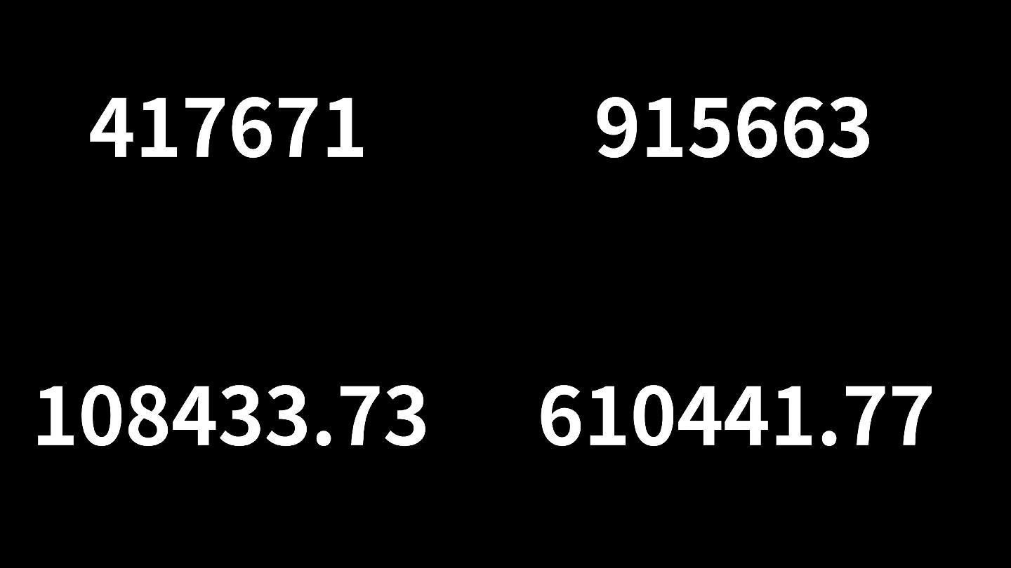 数字变化0-1000000