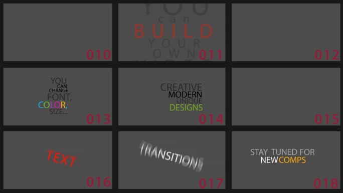 37款成组字幕标题文字排版动画ae模板