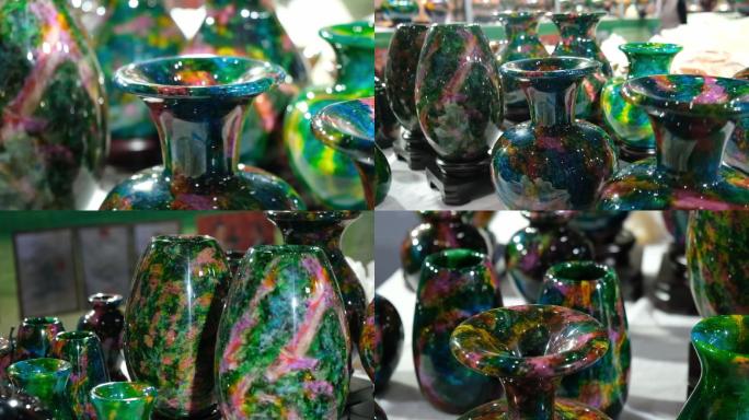 彩釉陶瓷花瓶容器装饰摆件