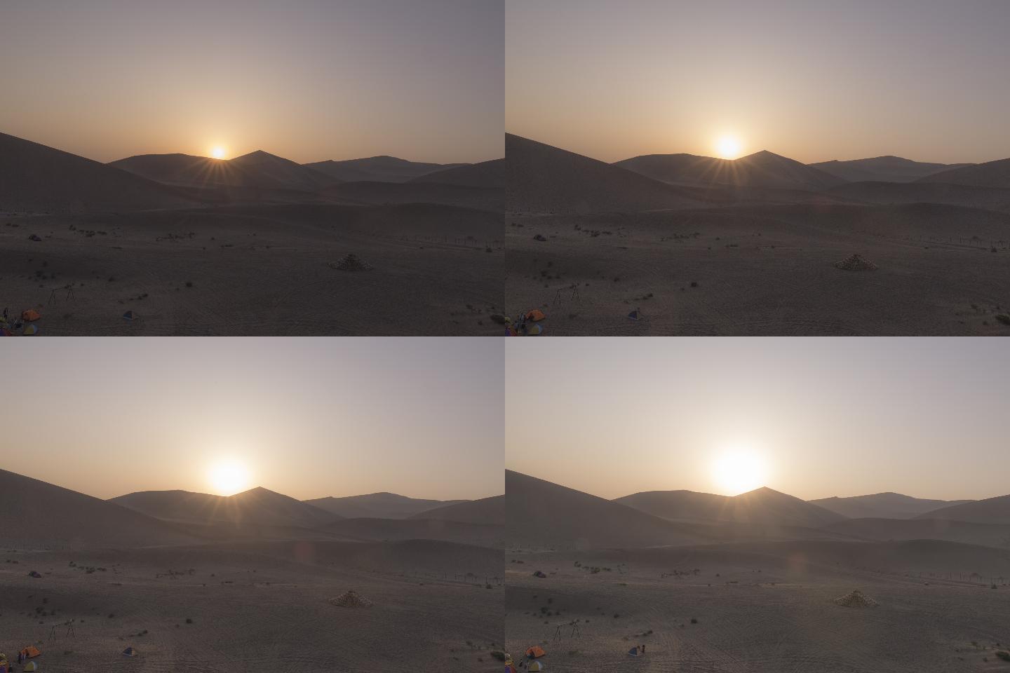 【原创4K可商用】敦煌沙漠日出