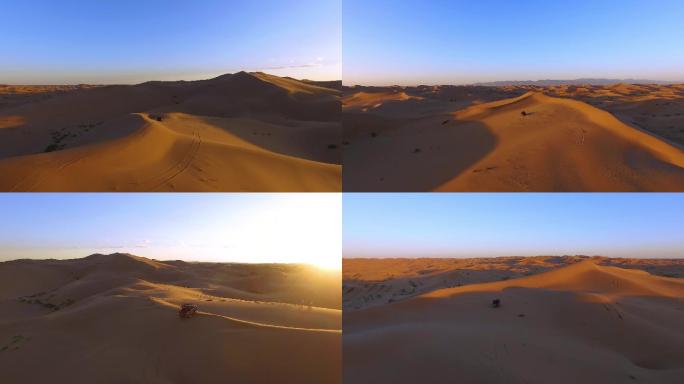 沙漠越野车航拍