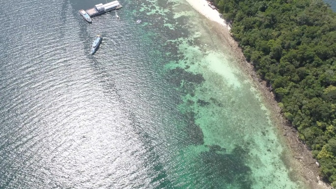 4k航拍兰卡威海岛白沙滩红树林老鹰2#