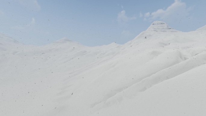 雪山上下雪漫游