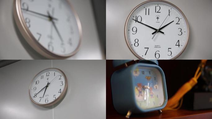 多个不同角度不同时间段的时钟表盘