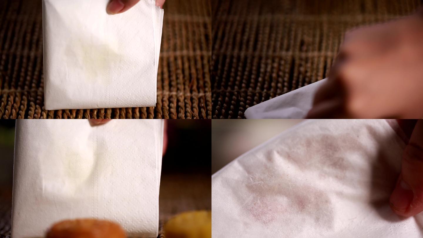食品食材美食吸油纸巾餐巾纸手