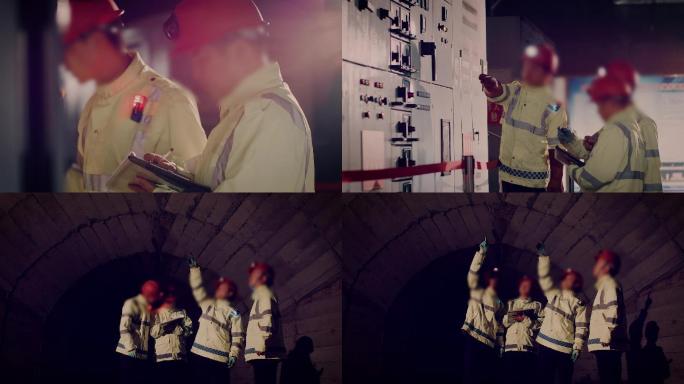 工程师工人隧道安全检测