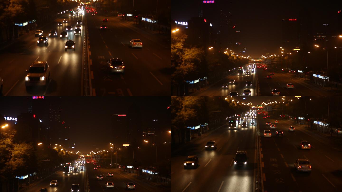 北京夜晚车流