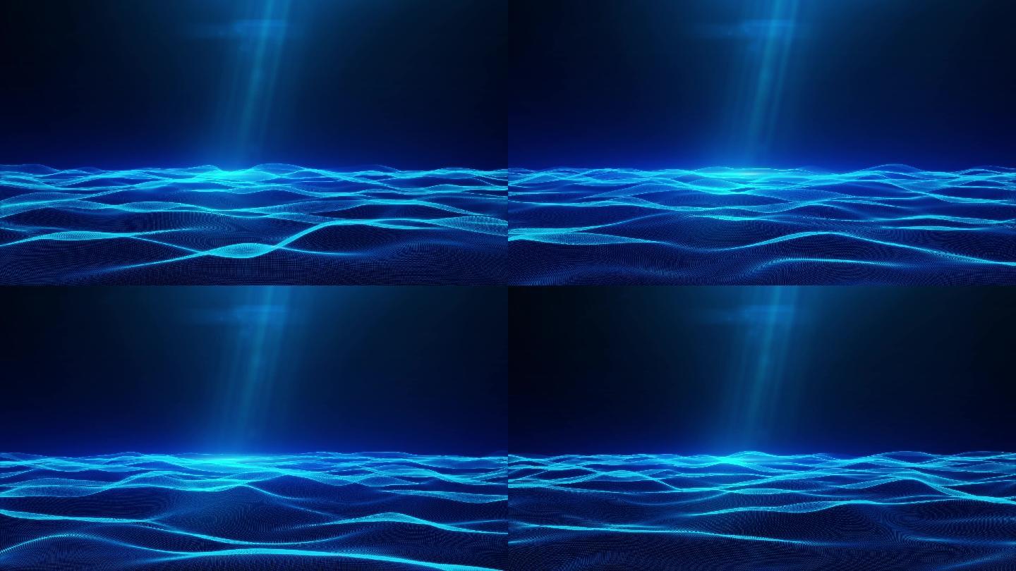 蓝色海洋粒子-无缝循环