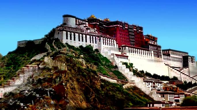 西藏的蓝天布达拉宫