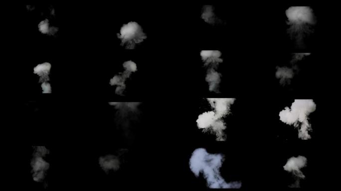 8款爆炸烟雾扩散带通道特效元素