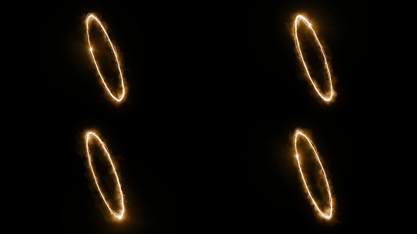 金色圆环粒子光线 传送门