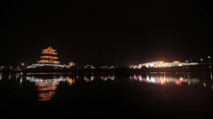 宜春夜景延时（中山路市政府天虹万达