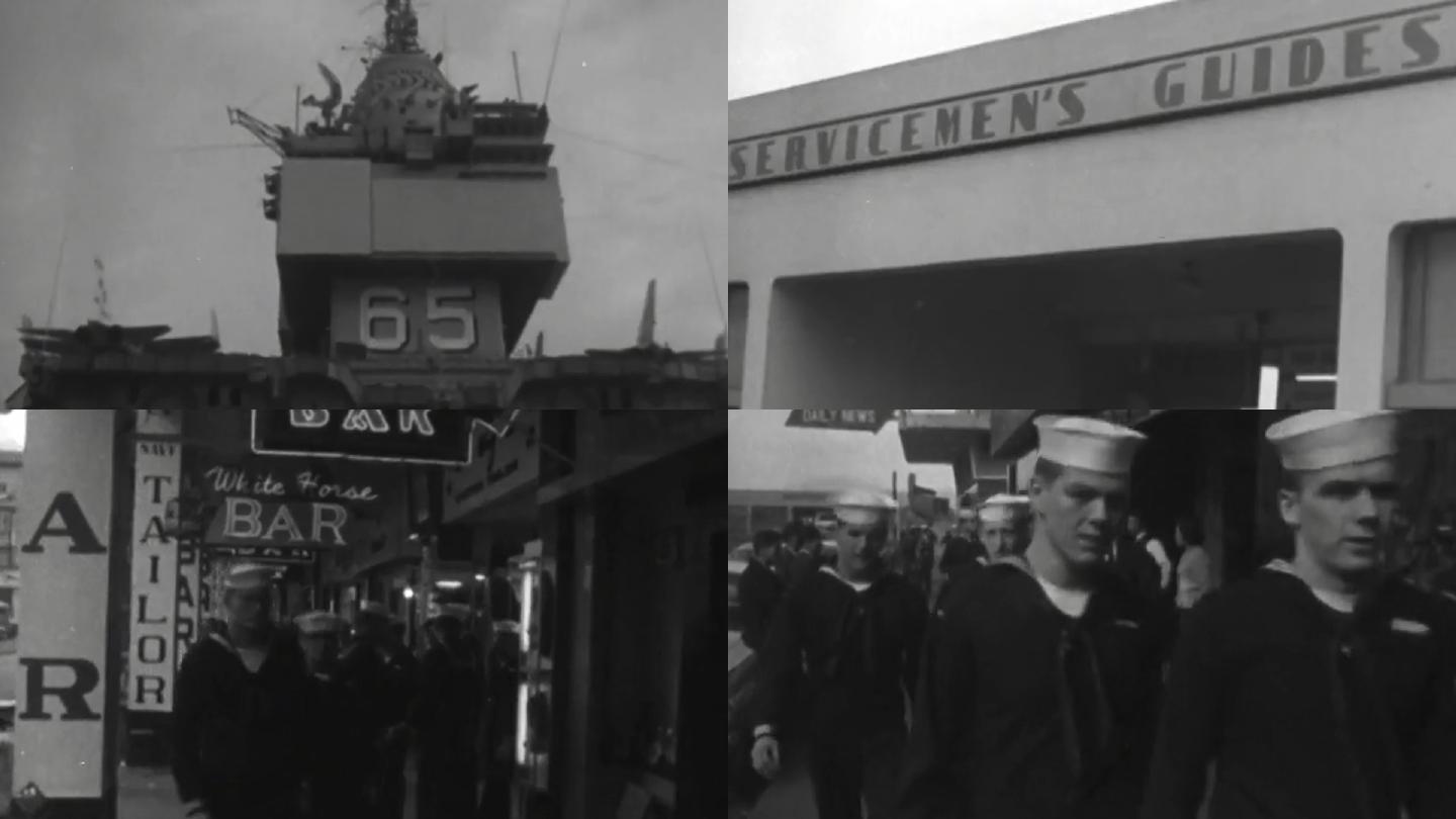 美国第七舰队停泊香港港口