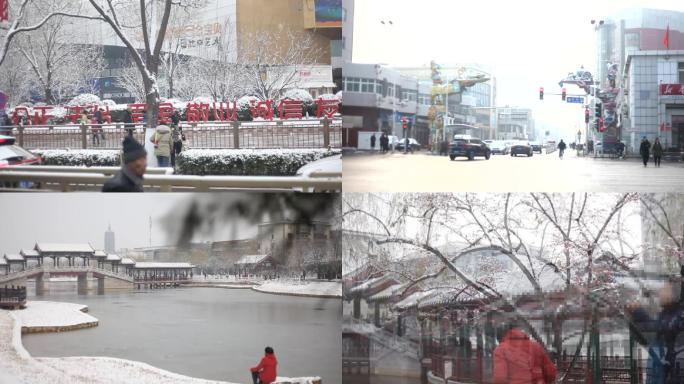 通州小区雪景手机拍雪景