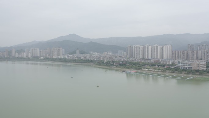 汉丰湖空景航拍空景2Klog素材