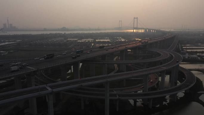 4K航拍广州南沙大桥立交桥1
