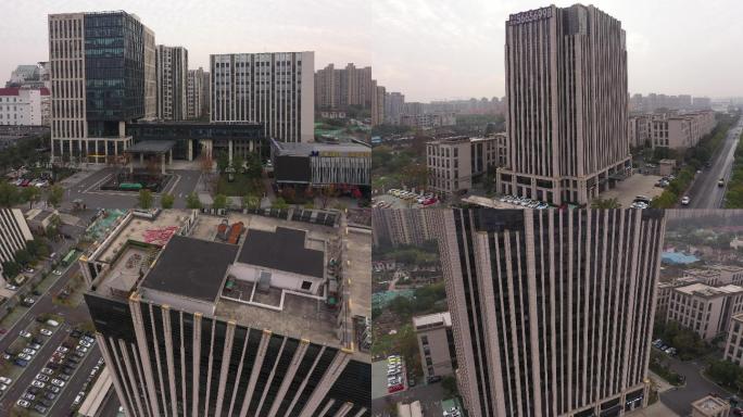 4K-原素材-上海永谊大厦航拍
