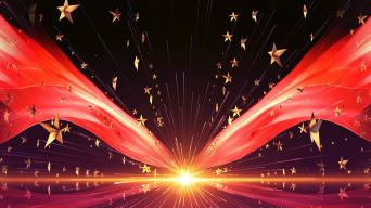 【原创】党政红色绸子飘动粒子光线主旋律视频素材