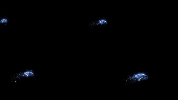 （4K原创）粒子乌龟拖尾粒子投影
