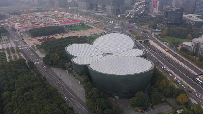4K-原素材-上海东方艺术中心航拍
