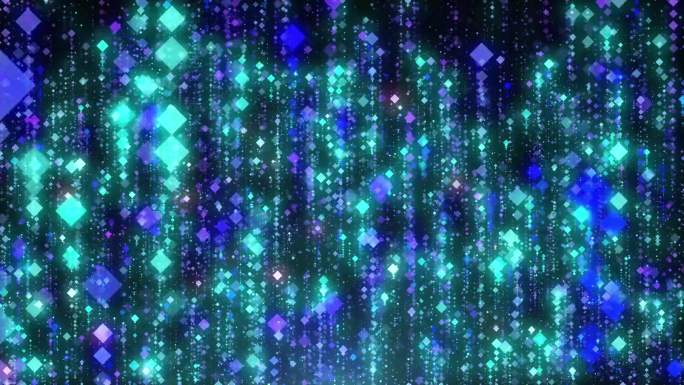 【4K】蓝色荧光几何粒子舞美圣诞新年元旦