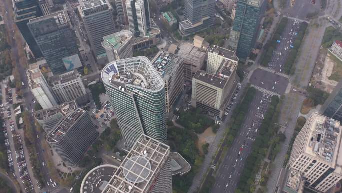 4K-原素材-上海陆家嘴交通道路