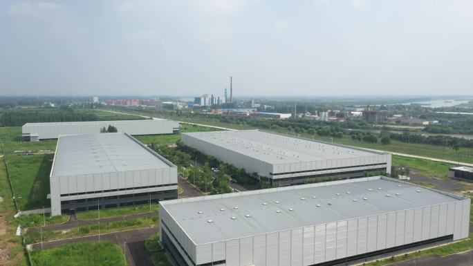 航拍工厂产业园