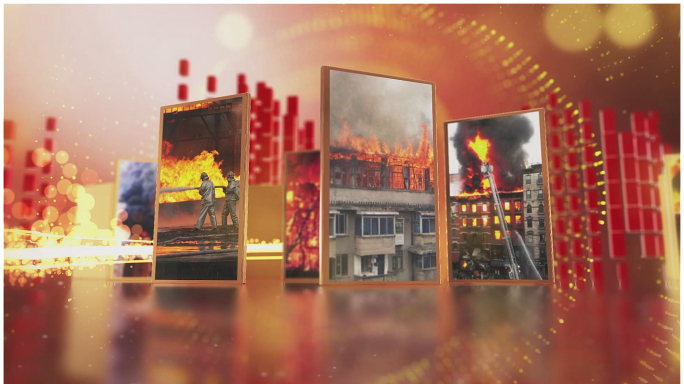 E3D三维全国消防日宣传片头模板3