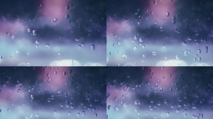 雨滴滑落背景视频ae模板