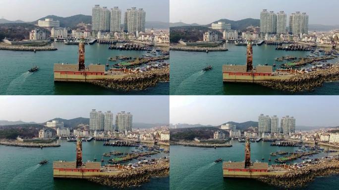大连渔人码头航拍移动变焦1080p