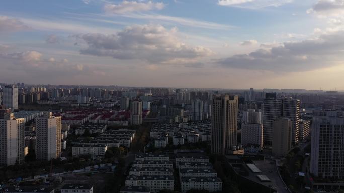 4K-原素材-上海居民区航拍