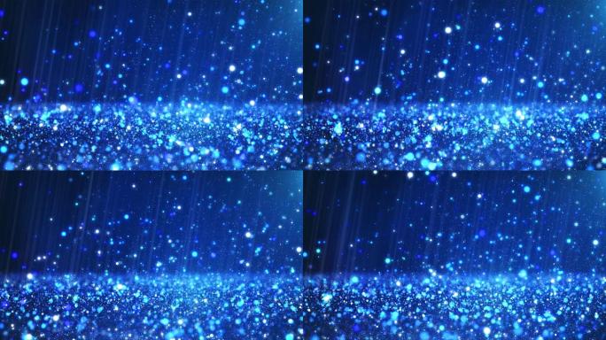 蓝色梦幻粒子光斑LED背景