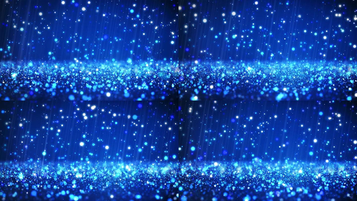 蓝色梦幻粒子光斑LED背景
