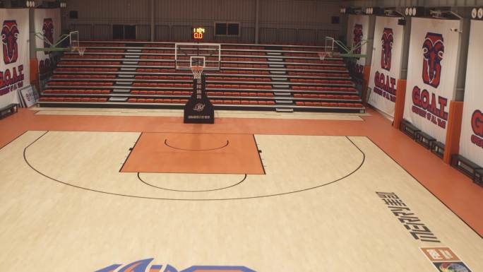 室内实木地板篮球馆